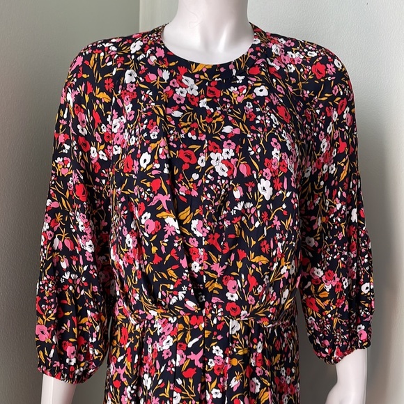 Whistles FLIPPY MEADOW PRINT DRESS IN PINK MULTI - Picture 7 of 11